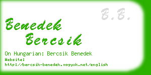 benedek bercsik business card